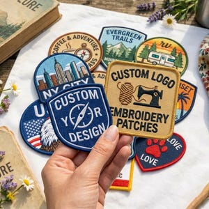 Custom Embroidered Patch, Up To 12" Iron-on Patches,  Personalized Logo, Name Patch, Your Own Design for Bags Hats Clothing, Custom Gifts