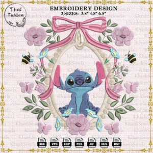 Family Vacation Embroidery Design, Funny Cartoon Friends Embroidery Design, Vintage Coquette Style Embroidery Design, Instant Download