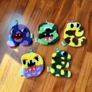 Custom Tufted Quirky Alphabets Bag Charm / Keychain / Coaster | 100% ...