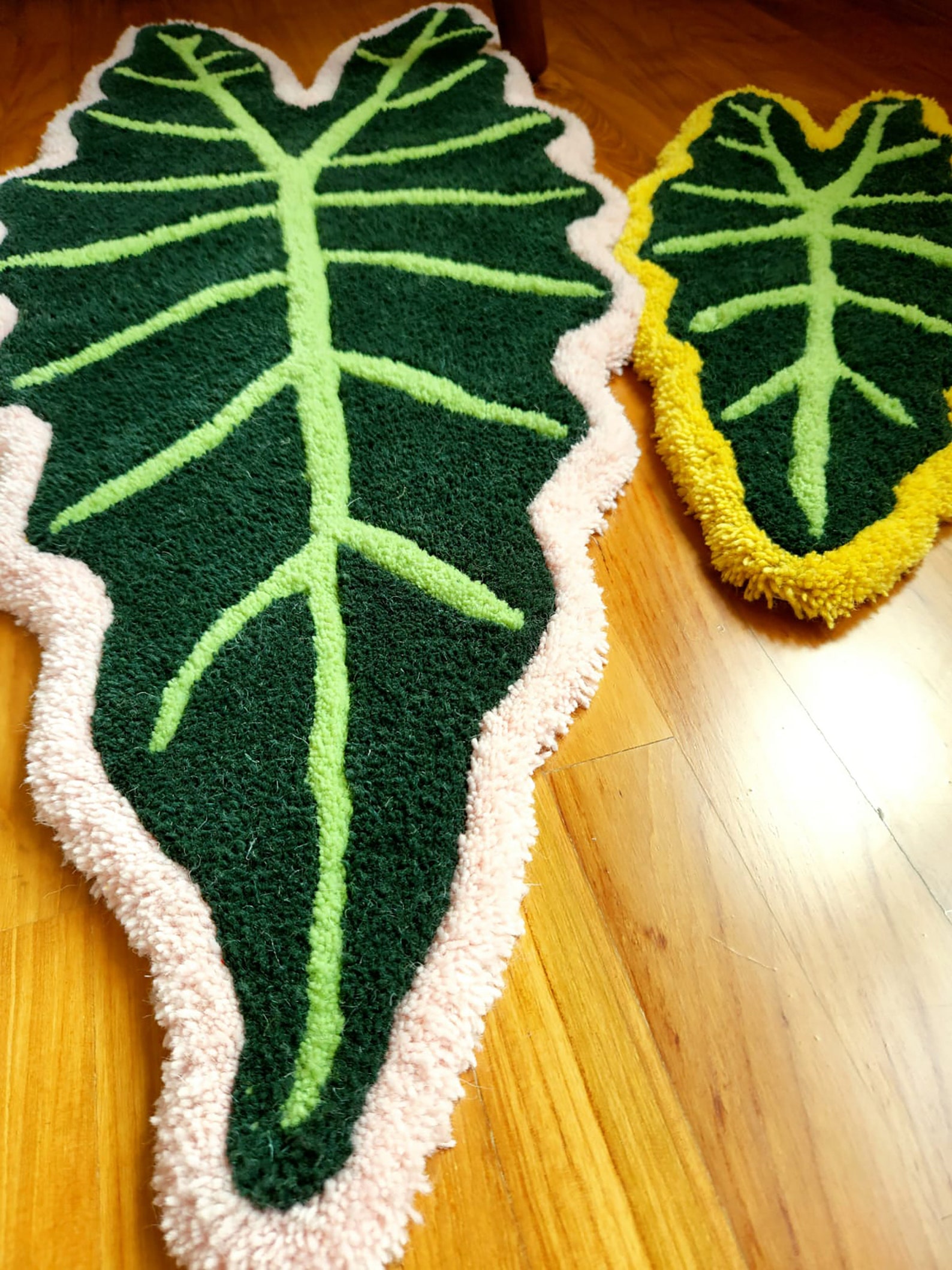 Custom Tufted Alocasia Leaf Rug | Available in a Pair | for Indoor Home ...