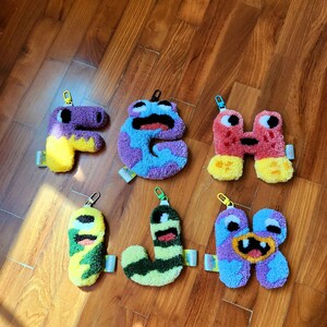 Custom Tufted Quirky Alphabets Bag Charm / Keychain / Coaster | 100% ...