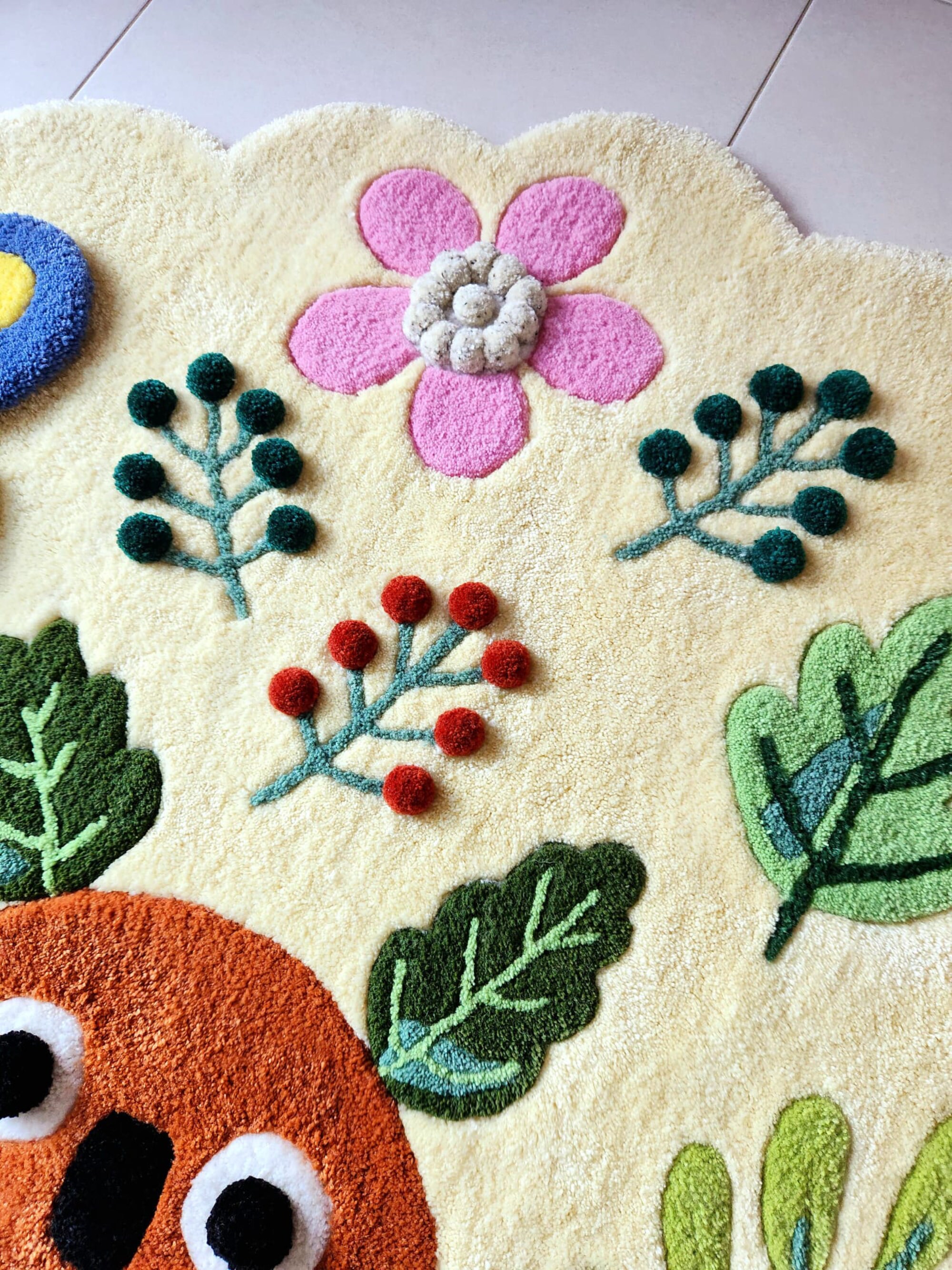 Custom Tufted Enchanted Garden 3D Die Cut Rug | 100% Handmade With Love ...