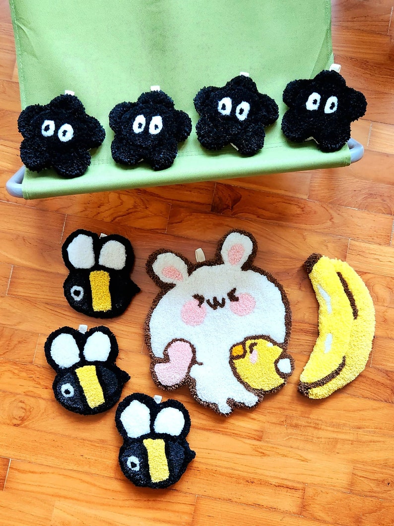Thumper Rug Custom Tufted Adorable Thumper & Puddle Decorative Mini Rug - Etsy