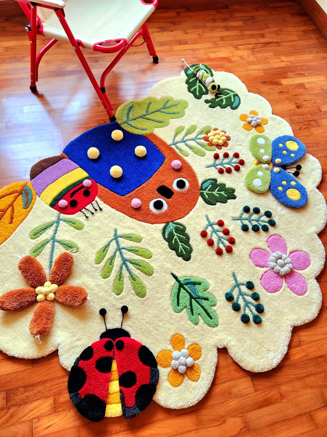 Custom Tufted Enchanted Garden 3D Die Cut Rug | 100% Handmade With Love ...