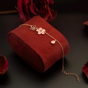 ❤桜(プロフ)さま❤2025年Bracelet❤ Cherry Blossom Bracelet, Sakura Twig Bracelet, Floral Rose