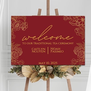 Vietnamese Tea Ceremony Welcome Sign