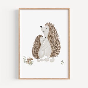 Poster A4 & A3 | Kuschel Igel | Kinderposter Poster Kinderzimmer Babyzimmer Tierposter