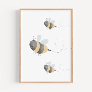 Poster A4 & A3 | Bienenfamilie | Kinderposter Poster Kinderzimmer Babyzimmer Tierposter