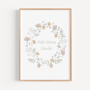Poster A4 & A3 | Hallo Wunder | Kinderposter Poster Kinderzimmer Babyzimmer Geburtsposter