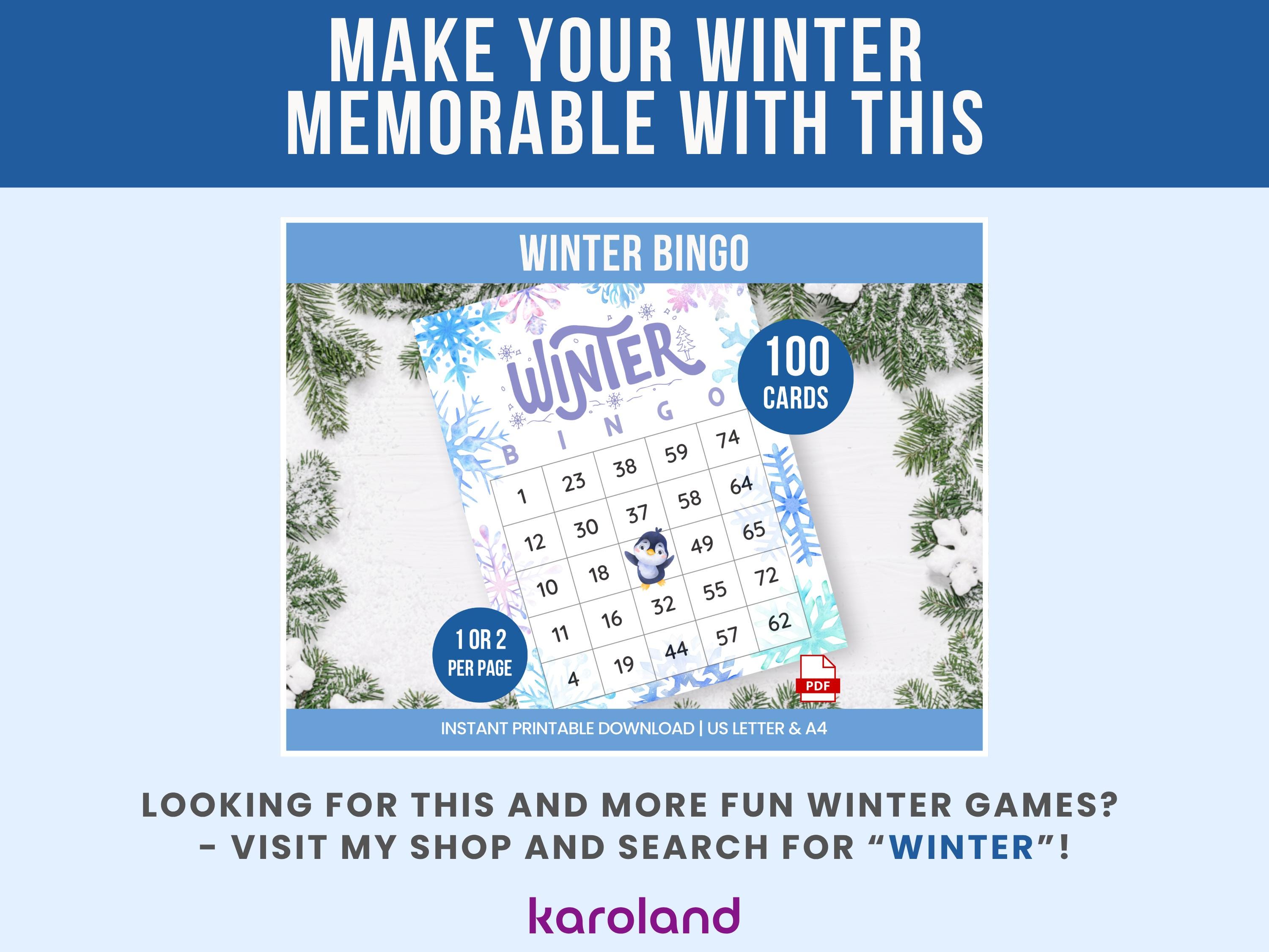 Winter Scavenger Hunt Printable Bundle, Indoor, Outdoor Hunt Versions ...