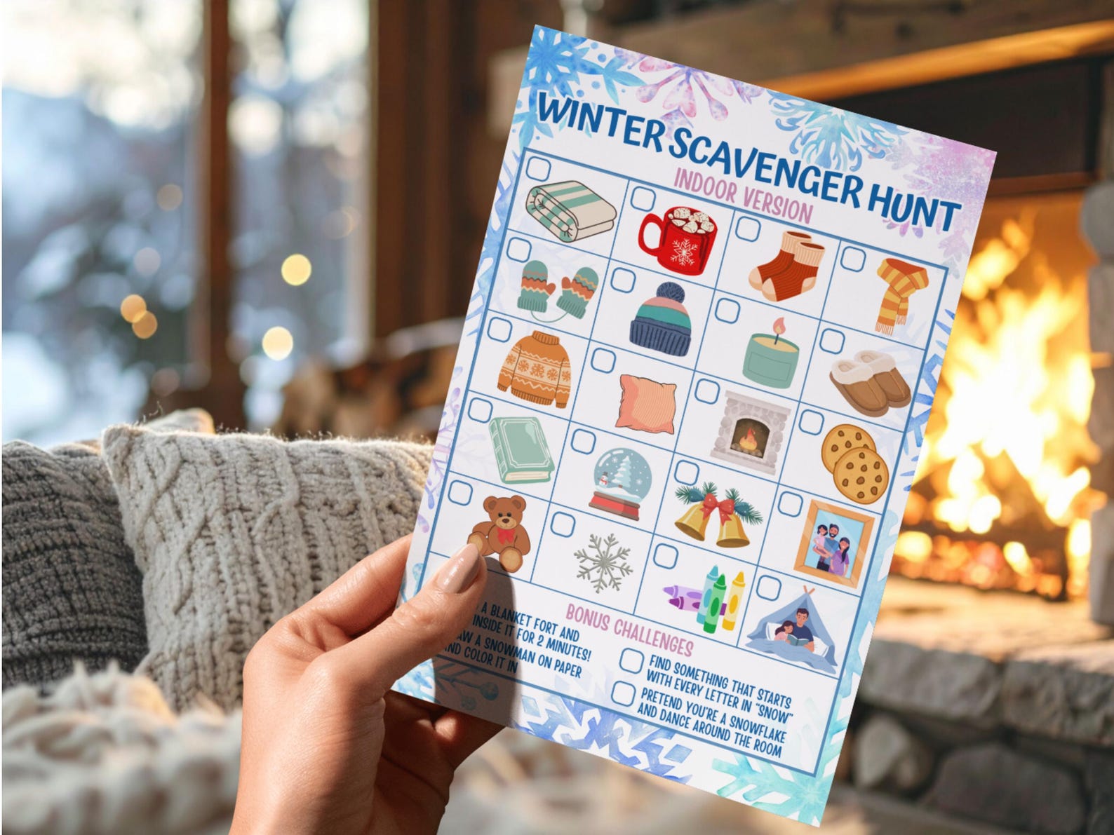 Winter Scavenger Hunt Printable Bundle, Indoor, Outdoor Hunt Versions ...