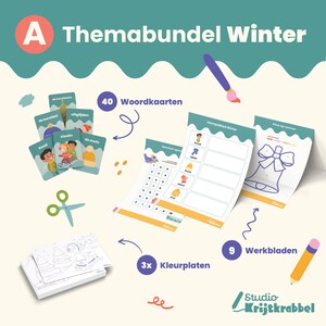 Pacote Tema de Inverno: Básico | Planilhas e cartões com palavras para os grupos 1 e 2 | Aprendizagem temática em sala de aula!