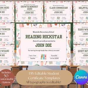 Fun Student Award Certificates Bundle: Editable Classroom Awards | Editable and Printable