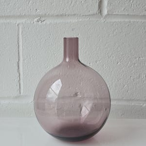 Transparent Amethyst Purple Art Glass Vase Bulb