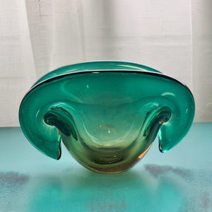 Seguso Murano-glasskål i form av musslor, 1960-talet