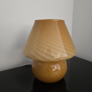 RARE Authentic Caramel Murano Mushroom Lamp