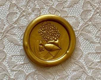 Hydrangeas Peel  and Stick Flexible Wax Seals, 1.2 Inches in Size with One Inch Adhesive