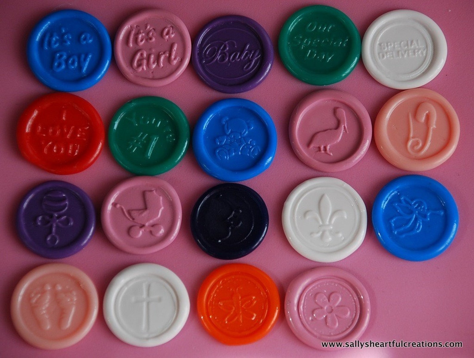 Flexible Faux Wax Seals Peel and Stick IT'S A BOY for Baby Etsy