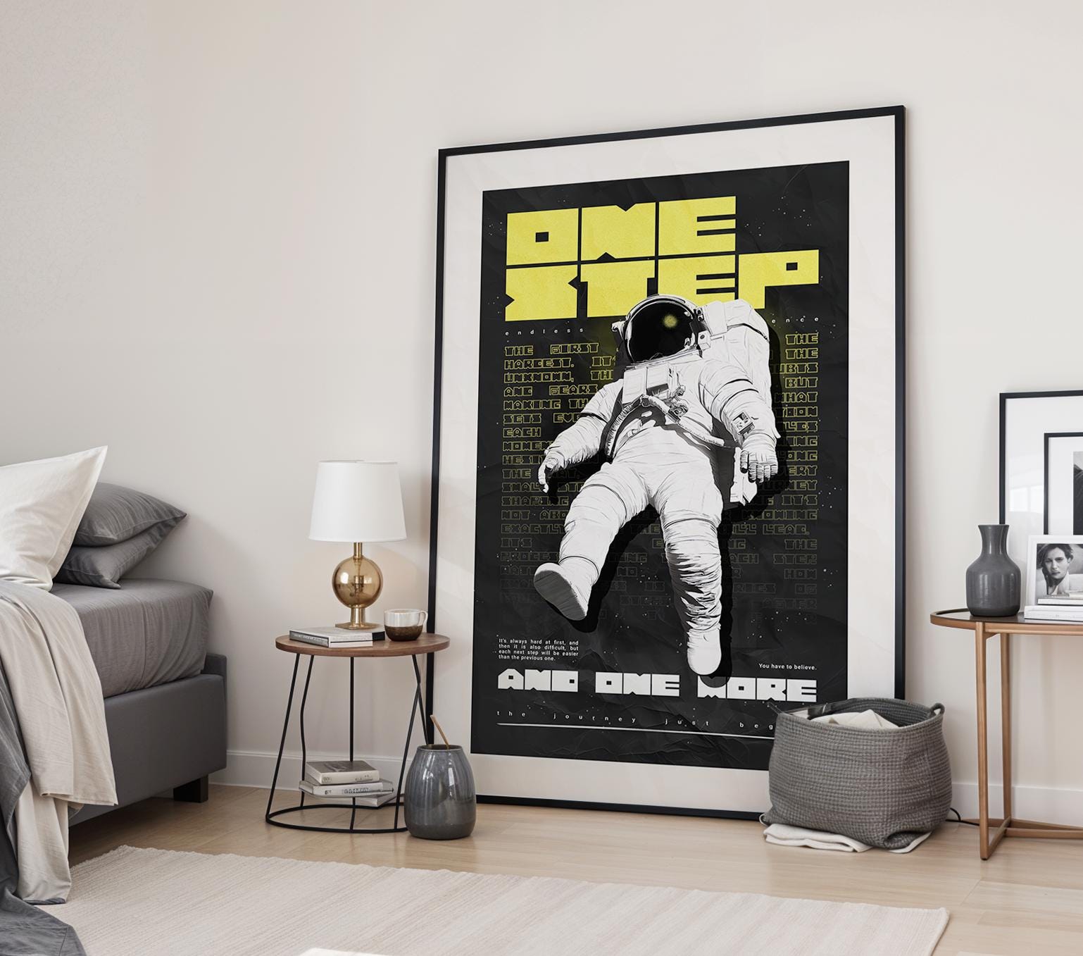 One Step Beyond: Astronaut Poster for Inspirational Wall Art | Space ...