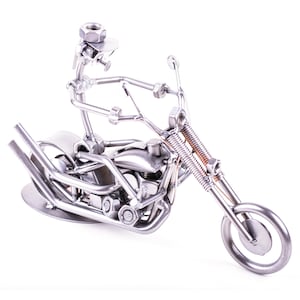 Handcrafted Harley Davidson Figurine Motorcycle Gift for Dad Boyfriend Father's Day Artistic Decor for Bike Lovers