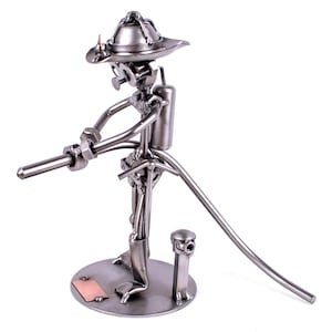Handgemachte Feuerwehrmann Figur Geschenk für Feuerwehrmann Liebhaber Rustikale Wohnkultur Kreative Skulptur Geschenk für Papa und Enthusiasten