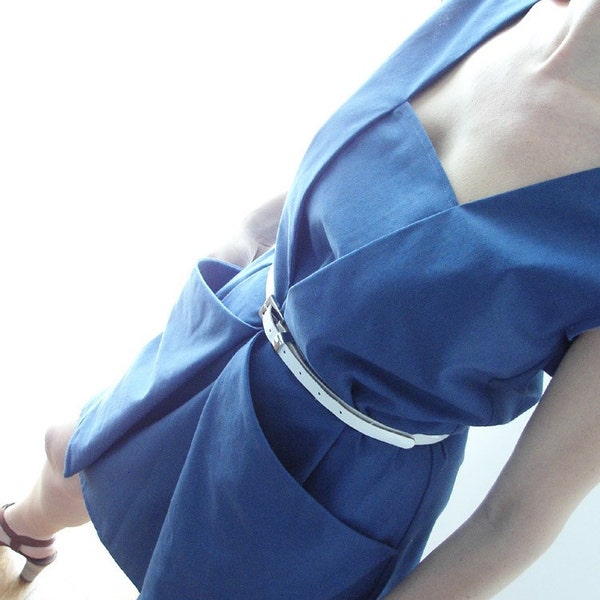 SALE 20% OFF Butterfly Dress  -Blue Cobalt - cotton - Free Shipping