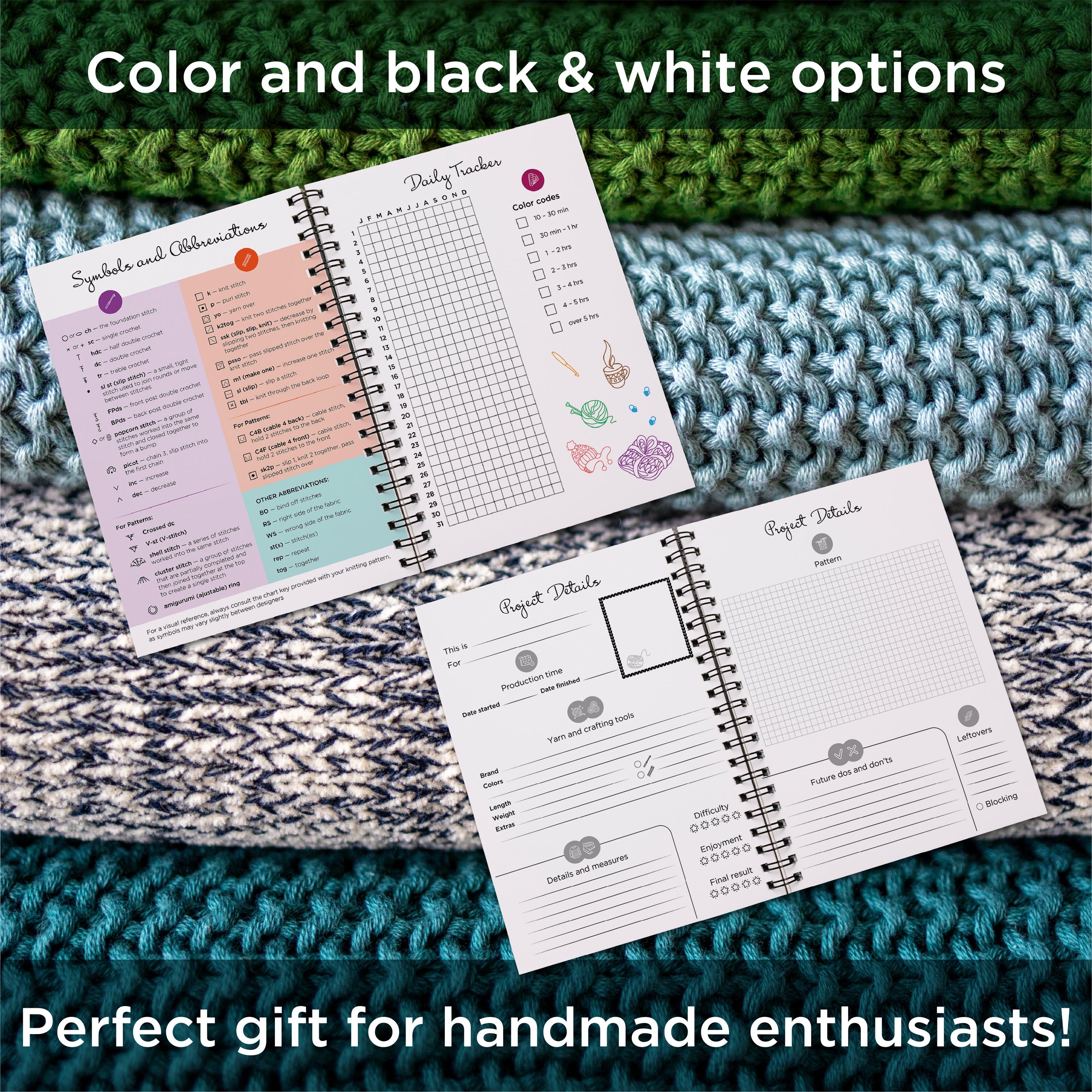 Crochet & Knitting Planner Printable PDF | Project Tracker, Yarn ...