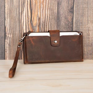 Echtleder Hanger Wallet, personalisiertes Geschenk für Frauen