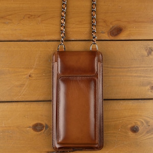 Estuche para teléfono tipo billetera de cuero genuino, cuero de primera calidad, accesorio de viaje moderno con estuche con cremallera, regalo perfecto para cumpleaños