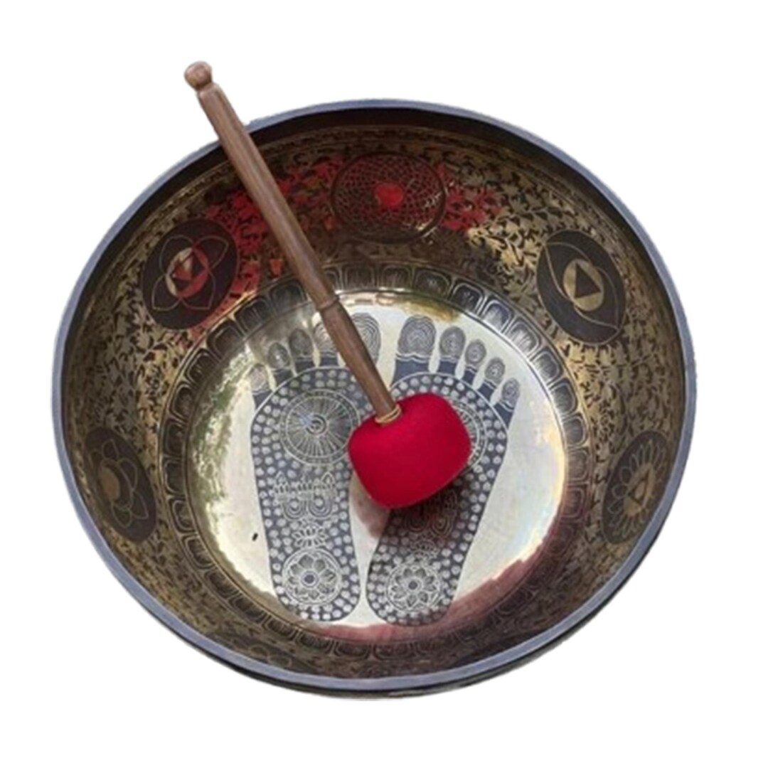 24'' Buddha Feet Tibetan Singing Bowl – Hand-hammered 7 Metal Sound ...