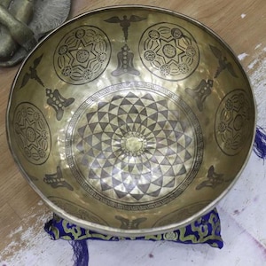 Special 13-inch Large Tibetan Singing Bowl – Sound Healing Meditation & Chakra Balancing