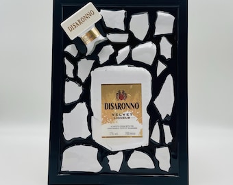 Disaronno White Broken Bottle Art Epoxy Wall Decor