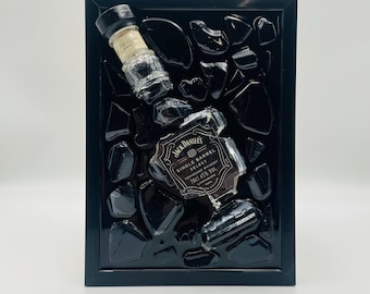 Jack Daniels Single Barrel Trasig flaska Whisky Epoxiharts