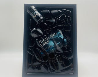 Highland Park Epoxy Broken Bottle Art Resin Bar Decor