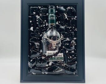 Dalmore Whisky Broken Bottle Art epoxyhars