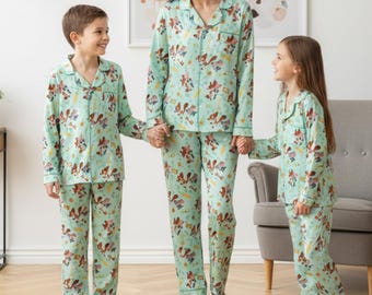 Niedliches Disney Zootopia 2 Satin-Pyjama-Set, Nick Wilde Judy Hopps Karottenstift Nachtwäsche, Disney Holiday Family Matching-Pyjama-Set