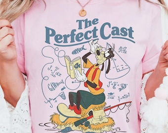 Funny Goofy The Perfect Cast Fishing T-Shirt, Disney A Goofy Movie Shirt, Disney Fishing Dad Tee, Gift For Dad, Disneyland Family Trip Tee