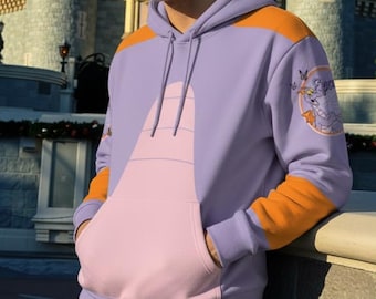 ディズニー エプコット ツアー フィグメント パープル ドラゴン オールオーバープリント パーカー、ワン リトル スパーク 3D パーカー、エプコット フィグメント アウトフィット、ディズニーランド ファミリー マッチング