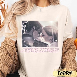 Star Wars Padme & Anakin Kiss Porträt-T-Shirt, Star Wars-Paar-passendes T-Shirt, Star Wars Day 2026, Hollywood Studio Trip, Galaxy's Edge T-Shirt