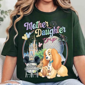 Custom Disney Mother Daughter Trip 2026 T-Shirt, Disney Park Icon Mom Vibes Shirt, Disneyland Mother’s Day Gift, Family Matching Outfit image 4