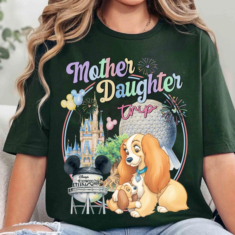 Custom Disney Mother Daughter Trip 2026 T-Shirt, Disney Park Icon Mom Vibes Shirt, Disneyland Mother’s Day Gift, Family Matching Outfit image 4