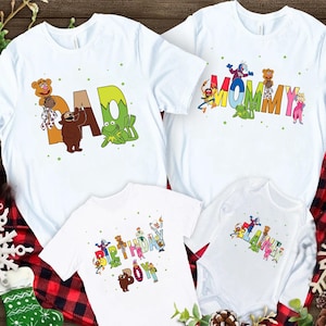 Custom The Muppets Character T-shirt, Animal Kermit Fozzie Miss Piggy Shirt, The Muppets Shirt, Birthday Kid Gift, Family Matching shirt