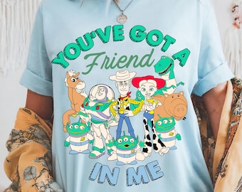 Disney Pixar Toy Story Group T-shirt, You've Got A Friend In Me Tee, Woody Buzz Jessie Aliens Rex Shirt, Disneyland Family Trip Matching