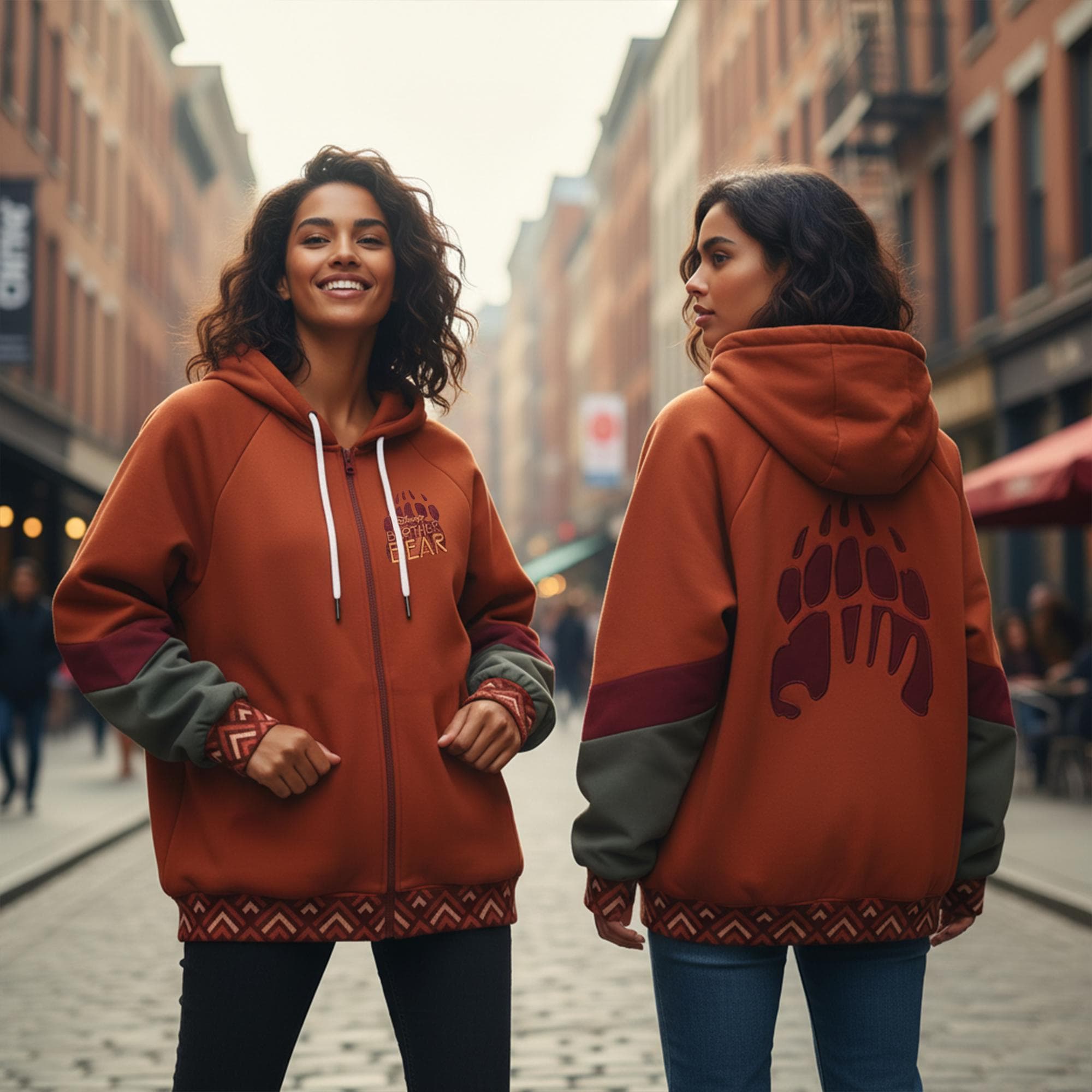 Disney Brother Bear 3D Zip Hoodie, Kenai Koda Alaska Brown Unisex