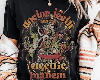 Disney Doktor Teeth und das Electric Mayhem Grafik-T-Shirt, Retro Muppets Show Poster, Disney Konzert T-Shirt, Disneyland Familienreise 2026