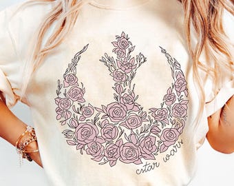 Vintage Star Wars Rebel Logo T-Shirt, feminines Star Wars Rosen T-Shirt, Star Wars Shirt, Hollywood Studio, Galaxy's Edge, Star Wars Geschenk
