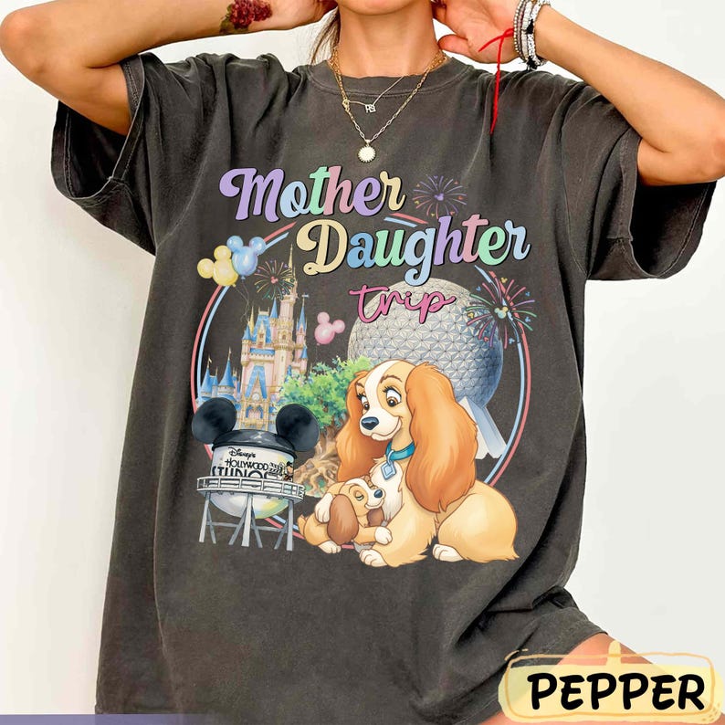Custom Disney Mother Daughter Trip 2026 T-Shirt, Disney Park Icon Mom Vibes Shirt, Disneyland Mother’s Day Gift, Family Matching Outfit image 5