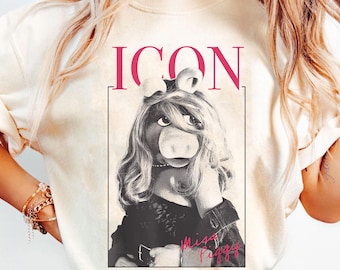 Vintage Miss Piggy Icon Poster T-shirt, The Muppets Magazine Style Tee, Disney The Muppets Tee, Miss Piggy Shirt, Disney Girls Trip Tee 2026