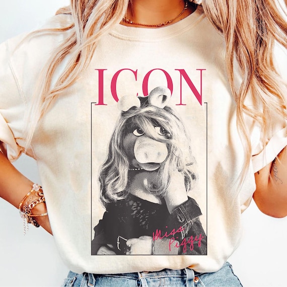 Vintage Miss Piggy Icon Poster T-shirt, The Muppets Magazine Style Tee, Disney The Muppets Tee, Miss Piggy Shirt, Disney Girls Trip Tee 2025