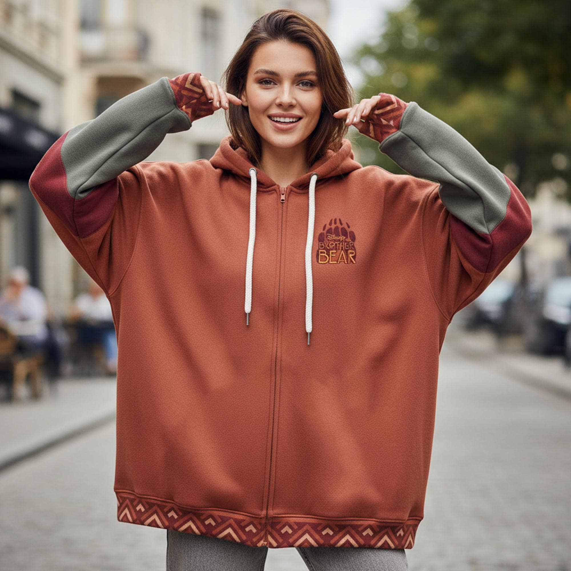 Disney Brother Bear 3D Zip Hoodie, Kenai Koda Alaska Brown Unisex